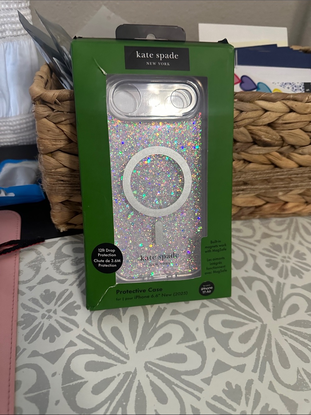 kate spade Iridescent Glitter MagSafe iPhone Case — iPhone 17 Air NWT